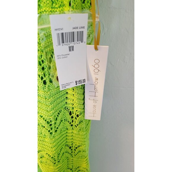House of Harlow 1960 Crochet Maxi Knit Dress In green NWT - Size Medium (6--8) - Picture 2 of 4